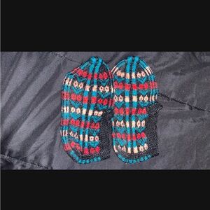 Plaid Knit Slipper/Socks